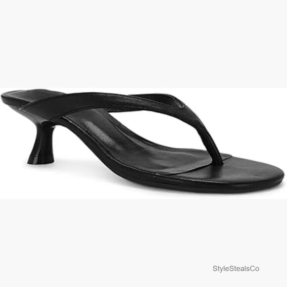 Shoes - Kitten Heel Thong Sandals Open Toe Slip On Summer Dress Shoes